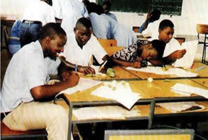 Kawanda Secondary School. Students at work in class - Hard work pays.